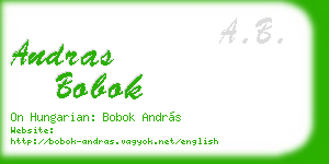 andras bobok business card